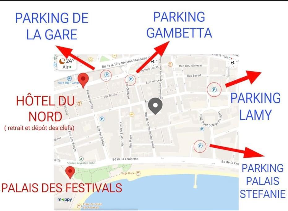 Cannes Centre Proche Plage Croisette Palais Des Festivals מראה חיצוני תמונה